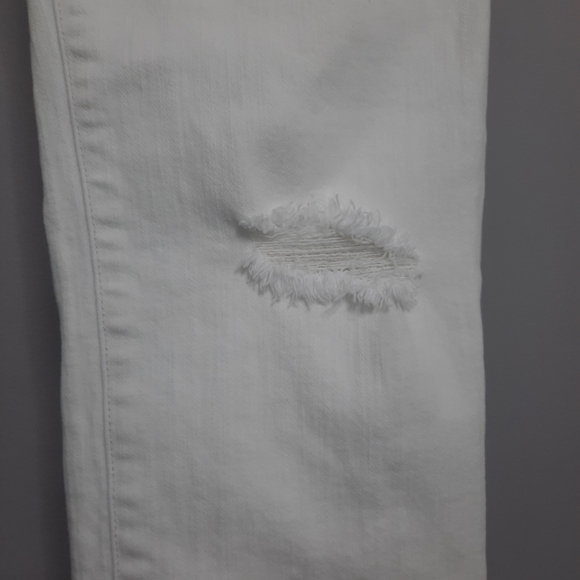 Madewell Alley Straight Distressed Raw Hem White Jeans size 29 - Picture 4 of 16